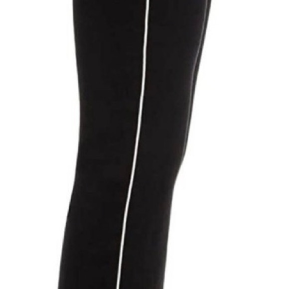 7 For All Mankind High Waist Slim Kick Black Stretch Tuxedo Stripe Jean Size 26 - Picture 4 of 14